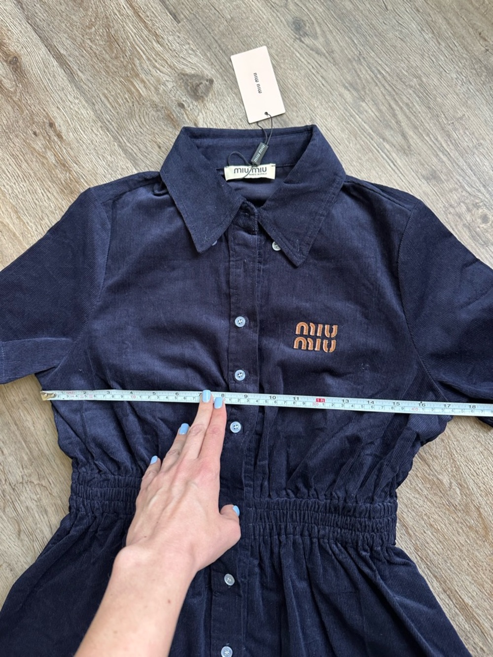 Miu Miu Navy Mini Dress - Picture 4 of 5